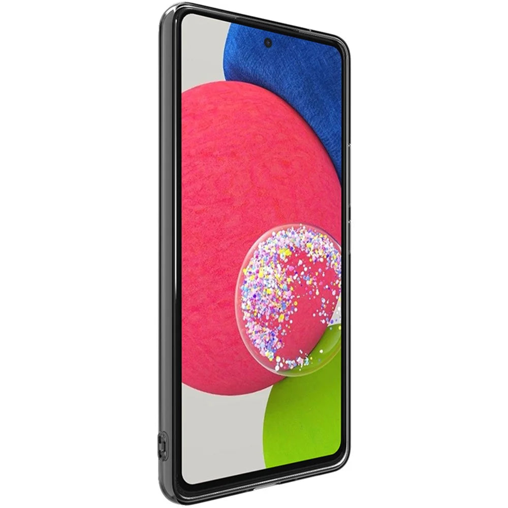 IMAK UX-5 Series Protective Soft Case for Samsung Galaxy A53 5G, Transparent TPU Lightweight Slim Phone Cover - Transparent Black - 3