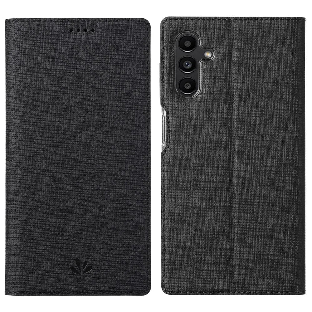 VILI DMX Series PU Leather Stand Mobile Phone Bag Case Phone Cover for Samsung Galaxy A13 5G / A04s 4G (164.7mm) - Black - 1