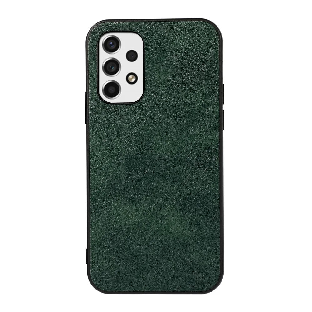 Scratch-resistant Litchi Texture PU Leather Coated TPU + PC Phone Case Cover for Samsung Galaxy A53 5G - Green - 1