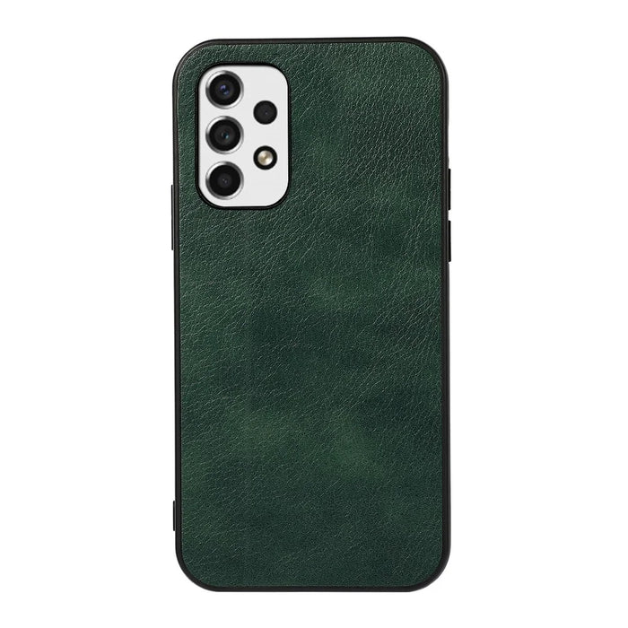 Scratch-resistant Litchi Texture PU Leather Coated TPU + PC Phone Case Cover for Samsung Galaxy A53 5G - Green - 1