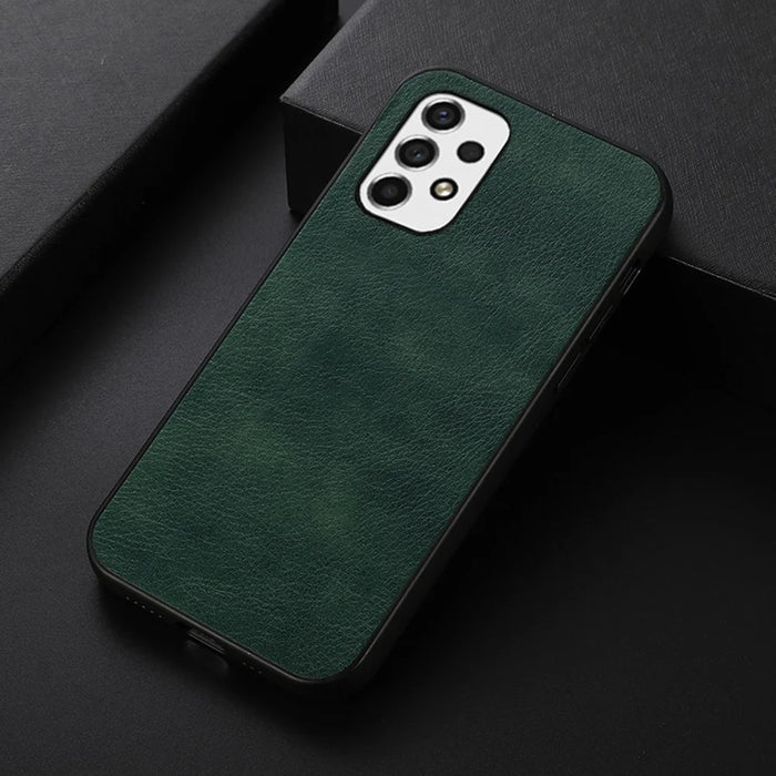 Scratch-resistant Litchi Texture PU Leather Coated TPU + PC Phone Case Cover for Samsung Galaxy A53 5G - Green - 3