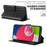Magnetic Retro Matte PU Leather Stand Flip Cover Shockproof TPU Interior RFID Blocking Wallet Folio Case for Samsung Galaxy A53 5G - Black - 4