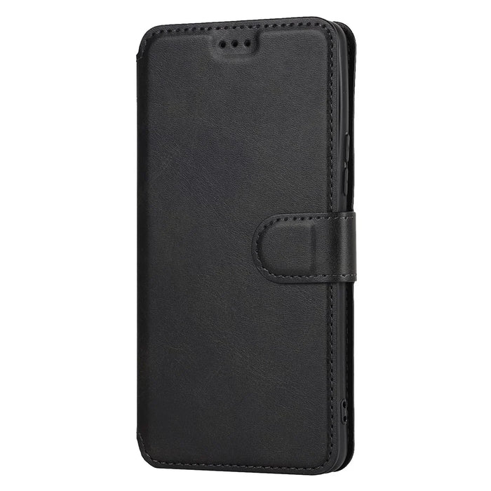 Magnetic Retro Matte PU Leather Stand Flip Cover Shockproof TPU Interior RFID Blocking Wallet Folio Case for Samsung Galaxy A53 5G - Black - 7