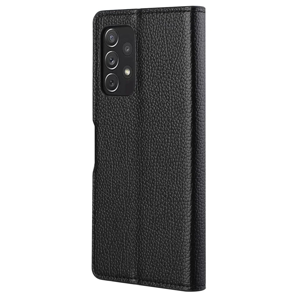 Litchi Texture Leather Wallet Stand Case Magnetic Clasp Cell Phone Protector Shell for Samsung Galaxy A73 5G - 3