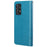 Scratch-resistant Imprinted Butterflies Flower PU Leather Wallet Function Phone Case Stand Shell for Samsung Galaxy A73 5G - Blue - 3