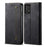 Jeans Cloth Texture PU Leather Case + TPU Inner Shell Wallet Stand Mobile Phone Protective Cover for Samsung Galaxy A73 5G - Black - 1