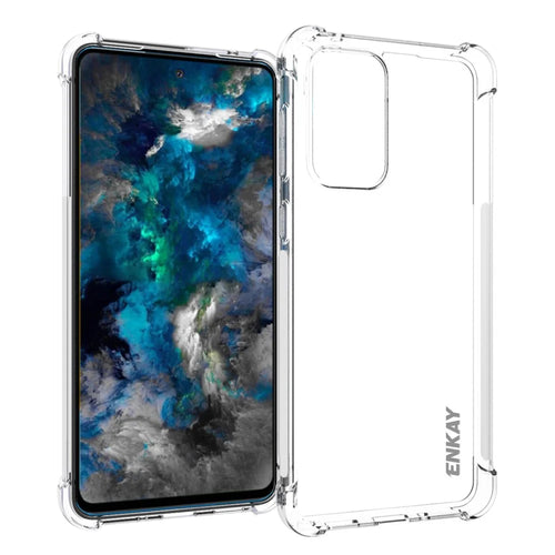 ENKAY HAT PRINCE Enhanced Four Corner Fall Protection Phone Case Anti-slip Edge Crystal TPU Cover Shell for Samsung Galaxy A33 5G - 1