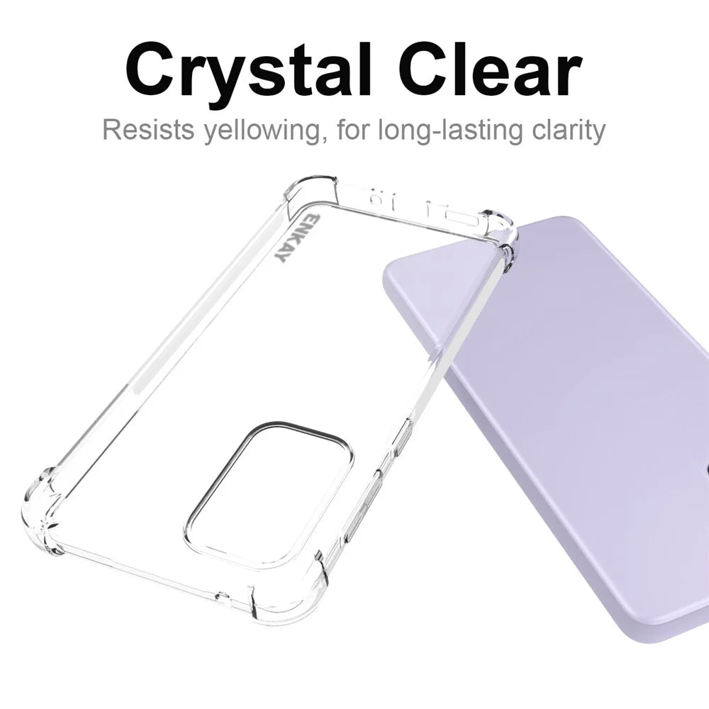 ENKAY HAT PRINCE Enhanced Four Corner Fall Protection Phone Case Anti-slip Edge Crystal TPU Cover Shell for Samsung Galaxy A33 5G - 5
