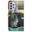 For Samsung Galaxy A13 4G 3D Pattern Printing Scratch-resistant Phone Case PU Leather Stand Phone Protector with Wallet Strap - Cat and Tiger - 3