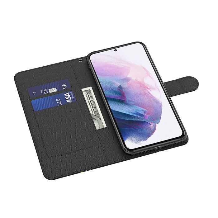 For Samsung Galaxy A13 4G 3D Pattern Printing Scratch-resistant Phone Case PU Leather Stand Phone Protector with Wallet Strap - Cat and Tiger - 4
