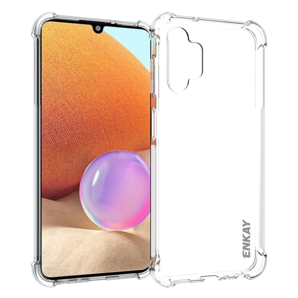 ENKAY HAT PRINCE for Samsung Galaxy A13 4G Anti-slip Strip Edge Shockproof Corners Phone Shell Crystal Clear Soft TPU Cover - 1