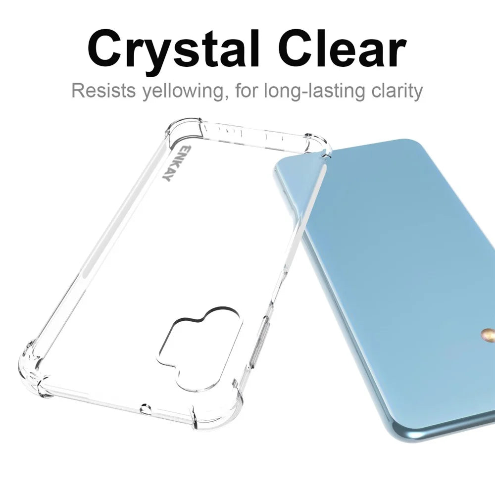 ENKAY HAT PRINCE for Samsung Galaxy A13 4G Anti-slip Strip Edge Shockproof Corners Phone Shell Crystal Clear Soft TPU Cover - 5