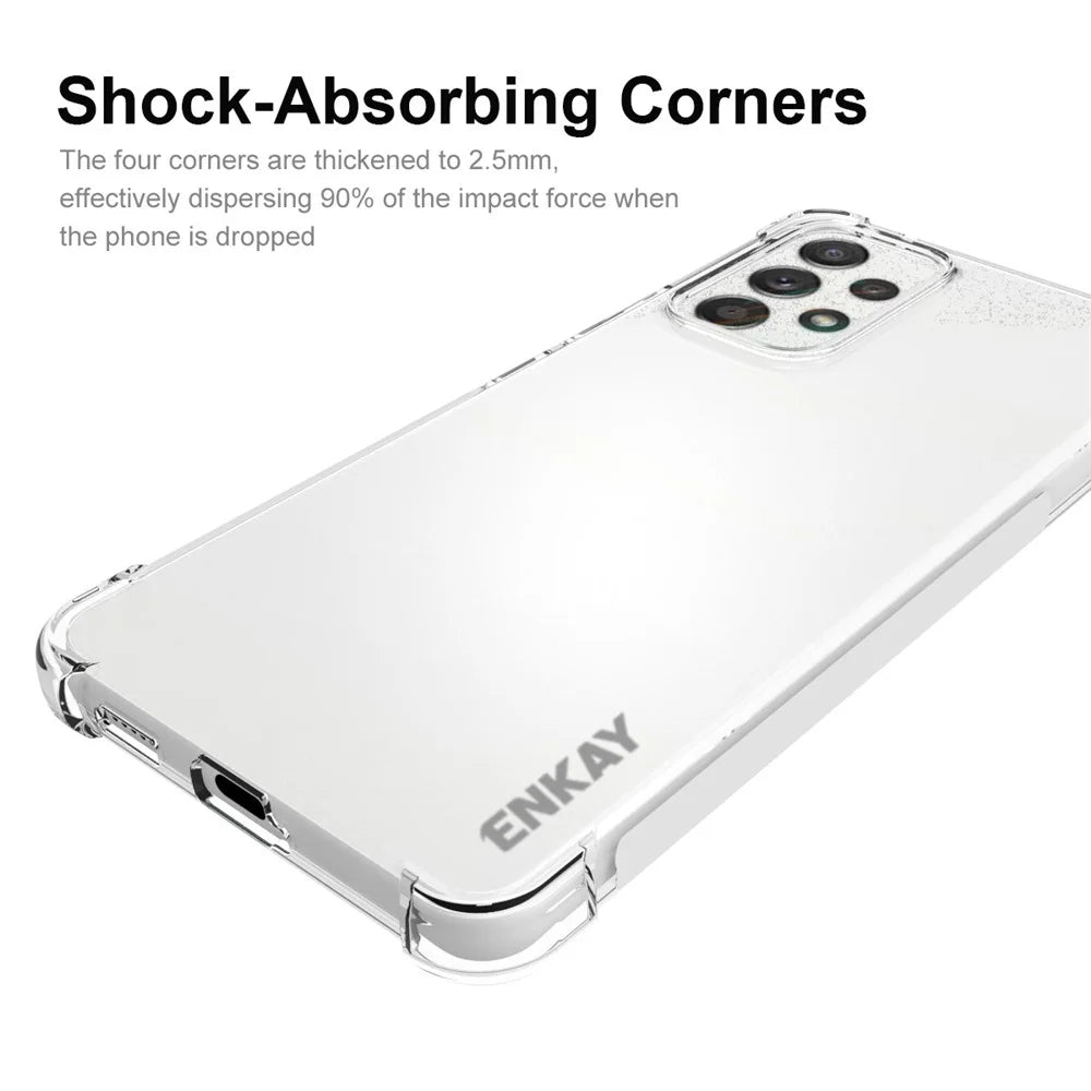 ENKAY HAT PRINCE Shockproof Reinforced Corners Anti-slip Side Strip Transparent TPU Case Phone Cover for Samsung Galaxy A53 5G - 2