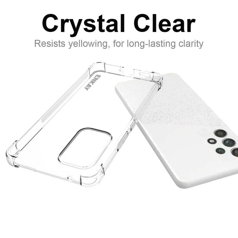 ENKAY HAT PRINCE Shockproof Reinforced Corners Anti-slip Side Strip Transparent TPU Case Phone Cover for Samsung Galaxy A53 5G - 5