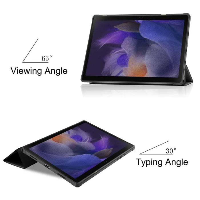 For Samsung Galaxy Tab A8 10.5 (2021) PU Leather Tri-fold Stand Tablet Case Smart Auto Wake / Sleep Folio Cover - Black - 7