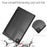 For Samsung Galaxy Tab A8 10.5 (2021) PU Leather Stand Cover Clear Hard Back Protective Case with Auto Wake / Sleep - Black - 6