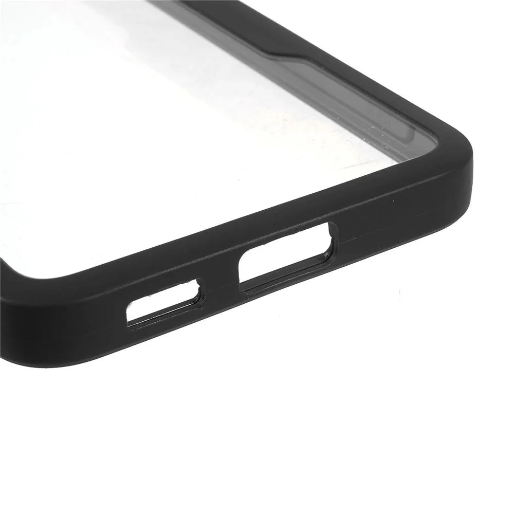 PET Screen Protector + Acrylic Back Panel + TPU Frame Detachable 2-in-1 Anti-scratch Case for Samsung Galaxy A53 5G - Black - 5