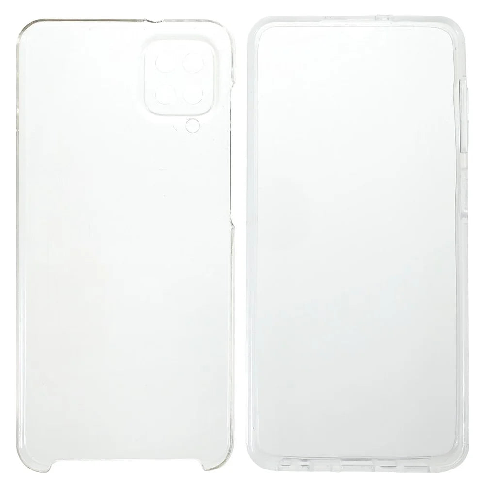 Anti-fingerprint Phone Case Detachable PC Back+PET Front Cover+TPU Edge Mobile Phone Shell for Samsung Galaxy A12 - 2