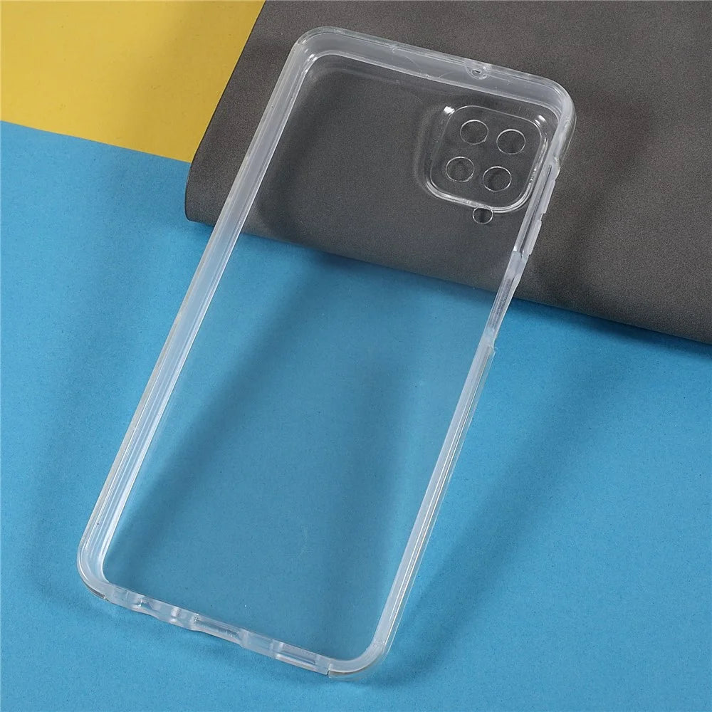 Anti-fingerprint Phone Case Detachable PC Back+PET Front Cover+TPU Edge Mobile Phone Shell for Samsung Galaxy A12 - 7