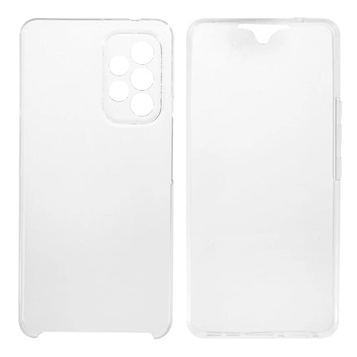 Super Clear 2-in-1 Hard PC Back+PET Front Cover+TPU Edge Hybrid Mobile Phone Case Phone Shell for Samsung Galaxy A53 5G - 1