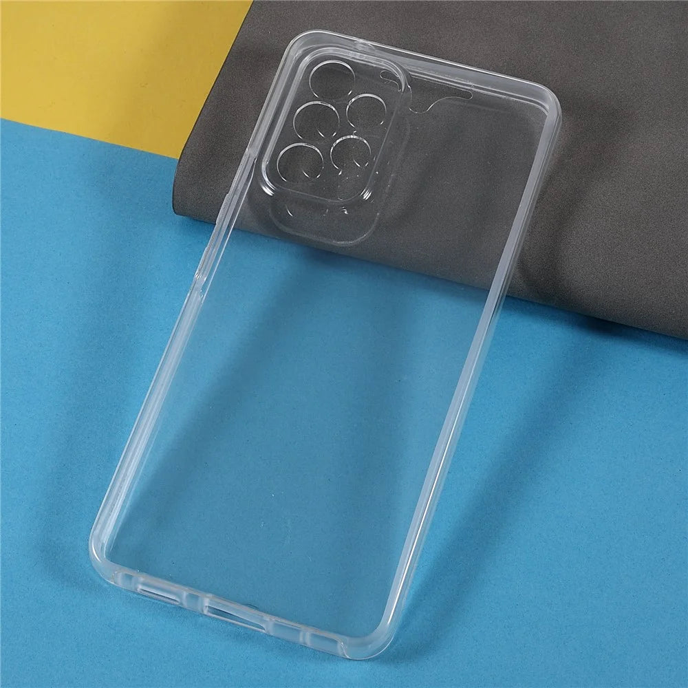 Super Clear 2-in-1 Hard PC Back+PET Front Cover+TPU Edge Hybrid Mobile Phone Case Phone Shell for Samsung Galaxy A53 5G - 3