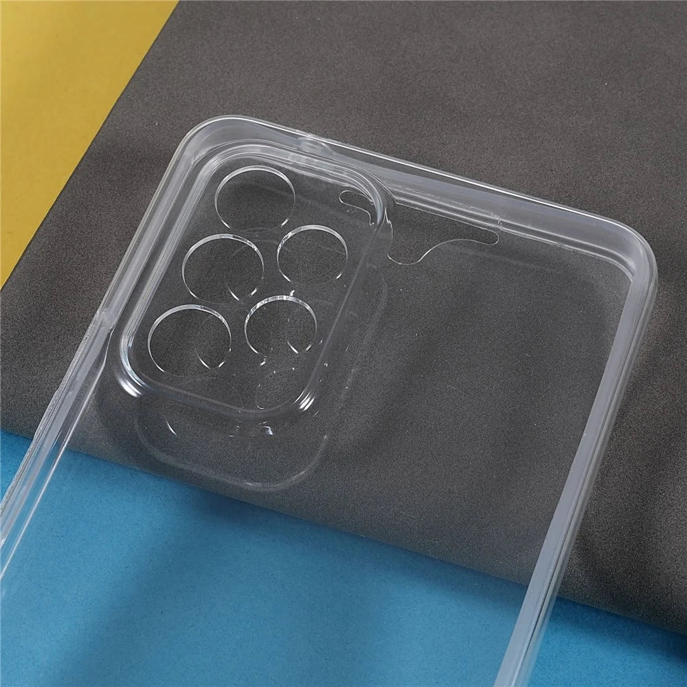 Super Clear 2-in-1 Hard PC Back+PET Front Cover+TPU Edge Hybrid Mobile Phone Case Phone Shell for Samsung Galaxy A53 5G - 4
