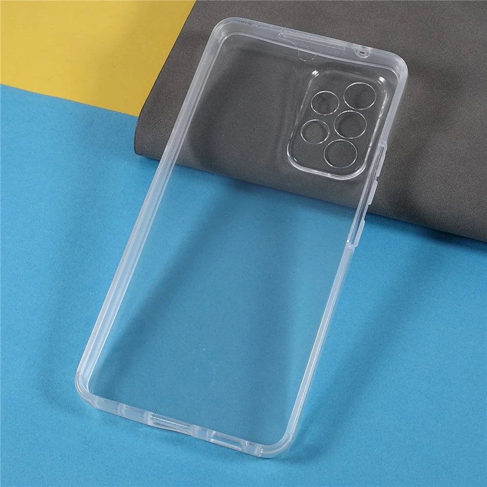Super Clear 2-in-1 Hard PC Back+PET Front Cover+TPU Edge Hybrid Mobile Phone Case Phone Shell for Samsung Galaxy A53 5G - 6