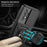 Hard PC Soft TPU Slide Lens Protection Scratch-Resistant Cover with Car Mount Kickstand for Samsung Galaxy A33 5G - Black - 3