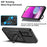 Hard PC Soft TPU Slide Lens Protection Scratch-Resistant Cover with Car Mount Kickstand for Samsung Galaxy A33 5G - Black - 5