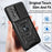 Hard PC Soft TPU Slide Lens Protection Scratch-Resistant Cover with Car Mount Kickstand for Samsung Galaxy A33 5G - Black - 7