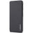 LC.IMEEKE PU Leather Phone Case Foldable Stand Card Holder Protective Cover for Samsung Galaxy S22+ 5G - Black - 2