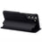LC.IMEEKE PU Leather Phone Case Foldable Stand Card Holder Protective Cover for Samsung Galaxy S22+ 5G - Black - 4