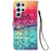 PU Leather Shockproof Phone Cover 3D Pattern Printing Stand Phone Case with Wallet Strap for Samsung Galaxy S22 Ultra 5G - Never Stop Dreaming - 3