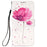 PU Leather Shockproof Phone Cover 3D Pattern Printing Stand Phone Case with Wallet Strap for Samsung Galaxy S22 5G - Flower - 2