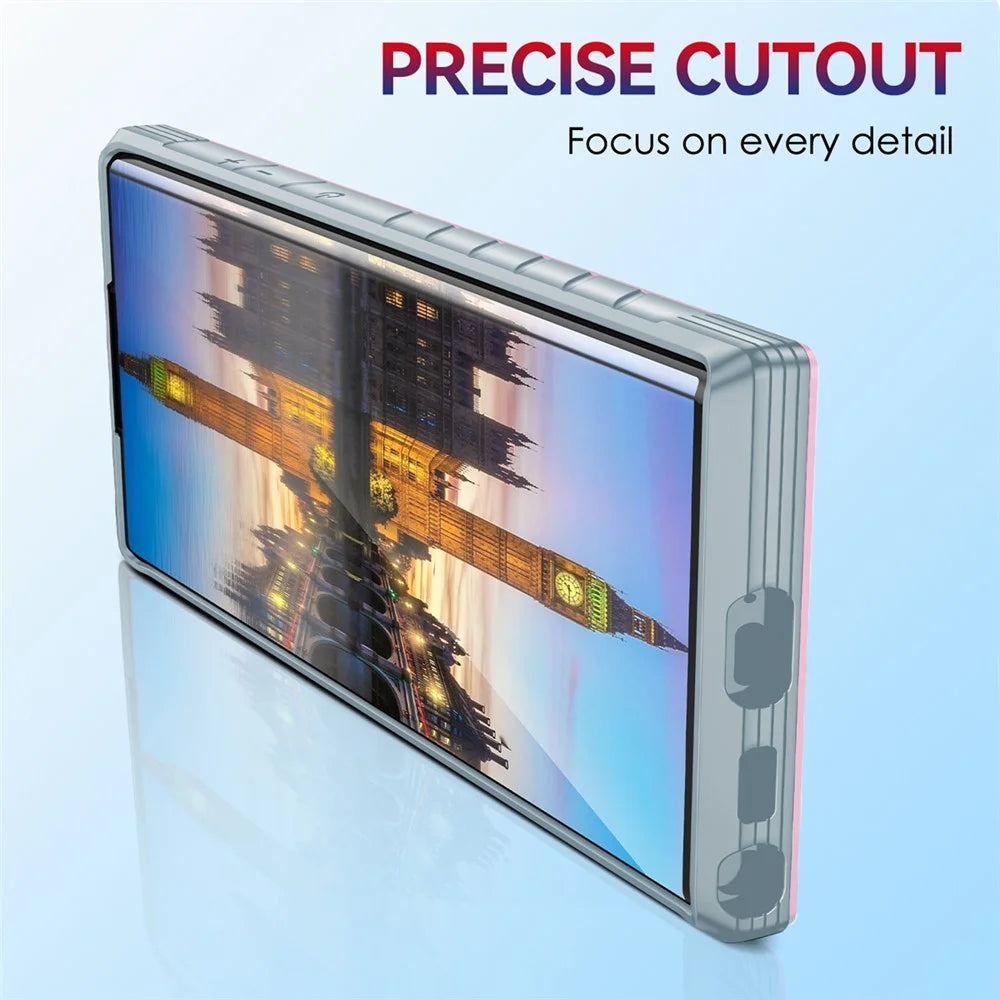 Well-protected PC + TPU + Aluminium Alloy Hybrid Case Anti-fall Phone Protective Cover for Samsung Galaxy S22 Ultra 5G - Rose Gold - 6