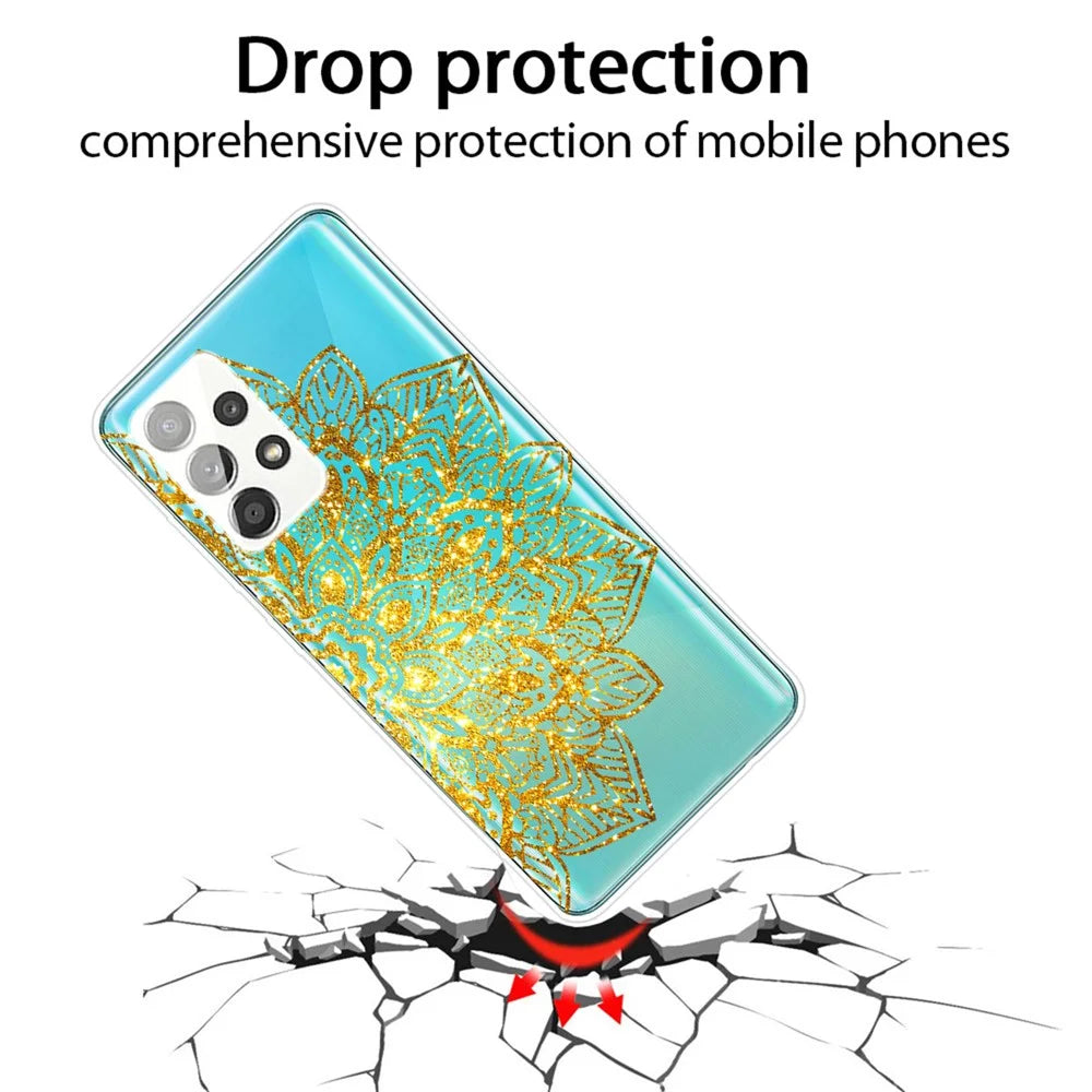 Mandala Pattern Printing Non-deformable TPU Phone Case Cover for Samsung Galaxy A52 4G / 5G / A52s 5G - Style I - 3