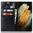For Samsung Galaxy S22 Ultra 5G Crazy Horse Texture Genuine Leather + TPU Phone Case Cover with Stand Wallet - Black - 6