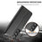 LC.IMEEKE Textured Wallet PU Leather Well-protected Flip Folio Stand Case Mobile Phone Case Cover for Samsung Galaxy S22+ 5G - Black - 7