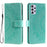 Imprinted Mandala Flower Stand Wallet Function PU Leather Phone Folio Flip Cover Case with Strap for Samsung Galaxy A73 5G - Green - 1