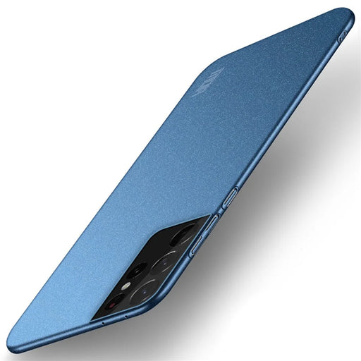 MOFI Shield Matte Series Drop Protection Hard PC Mobile Phone Case Cover for Samsung Galaxy S21 Ultra 5G - Blue - 1