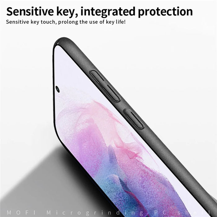 MOFI Shield Matte Series Anti-collision Fingerprint-proof Hard PC Phone Case Protector Cover for Samsung Galaxy S21+ 5G - Black - 4