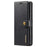 DG.MING Split Leather Case for Samsung Galaxy S22 Ultra 5G Detachable 2-in-1 Wallet Phone Cover with Stand - Black - 2