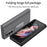 GKK Magnetic Folding Hinge All-inclusive Hard PC Phone Case Kickstand Protective Cover for Samsung Galaxy Z Fold3 5G - Black - 3