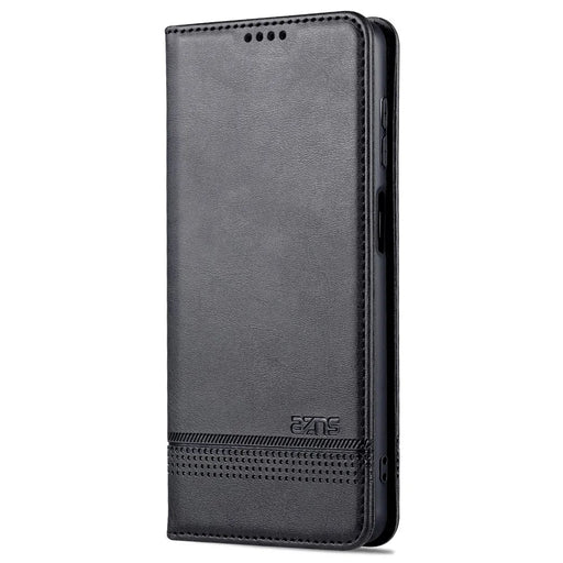 AZNS Magnetic Absorption PU Leather Flip Cover Stand Full Protection Wallet Phone Case for Samsung Galaxy M52 5G - Black - 2
