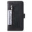 Shockproof Mobile Phone Wallet Phone Case Zipper Pocket Stand Phone Cover with Carrying Strap for Samsung Galaxy S22 5G - Black - 2