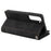 Shockproof Mobile Phone Wallet Phone Case Zipper Pocket Stand Phone Cover with Carrying Strap for Samsung Galaxy S22 5G - Black - 7