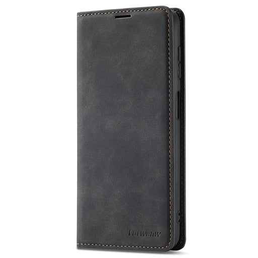 FORWENW Fantasy Series Skin-touch PU Leather Wallet Stand Phone Case Auto Closing Magnetic Cover for Samsung Galaxy A13 5G / A04s 4G (164.7mm) - Black - 2