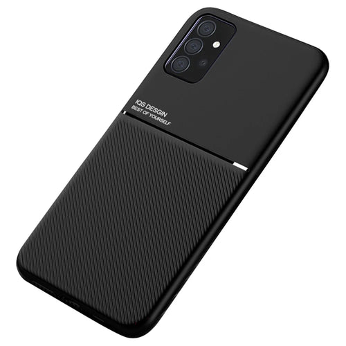 Shockproof Phone Cover Built-in Magnetic Metal Sheet Anti-scratch Phone Case Shell for Samsung Galaxy A52 4G / A52s 5G / A52 5G - Black - 1