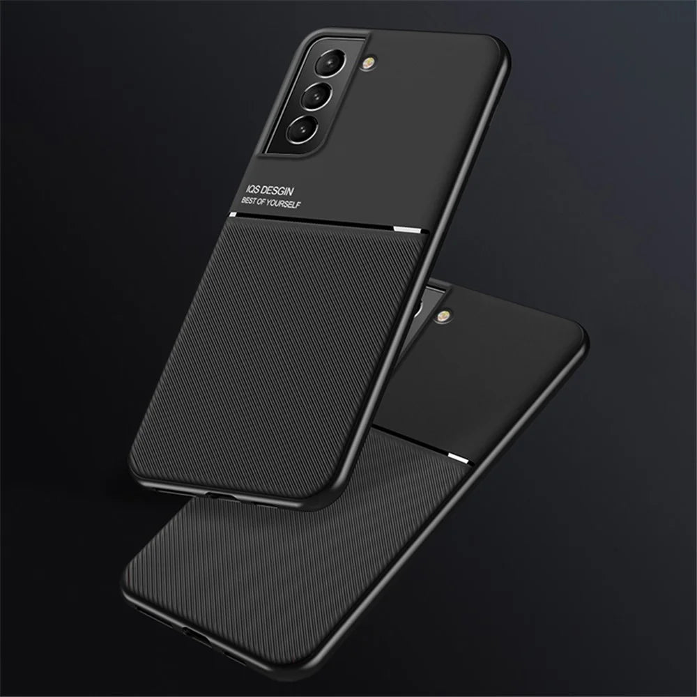 Anti-dust Shockproof Mobile Phone Case TPU + PU Leather Smartphone Cover for Samsung Galaxy S22 Ultra 5G - Green - 4