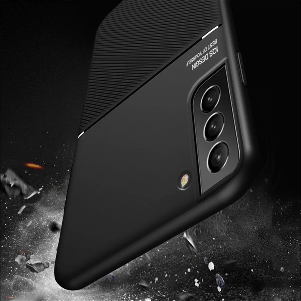 Anti-dust Shockproof Mobile Phone Case TPU + PU Leather Smartphone Cover for Samsung Galaxy S22 Ultra 5G - Green - 5